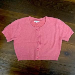 L.A. Hearts cropped short sleeve button up, SIZE SMALL